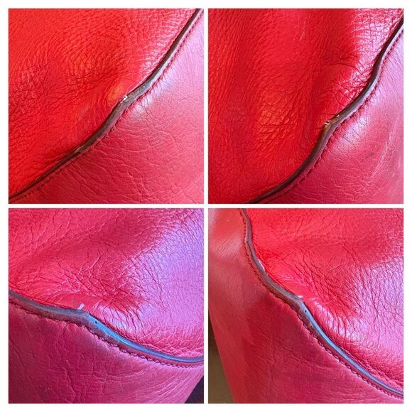 MARC by MARC JACOBS - "Too Hot to Handle" Red Leather Hobo  Shoulder/Crossbody🔥 - Picture 8 of 15